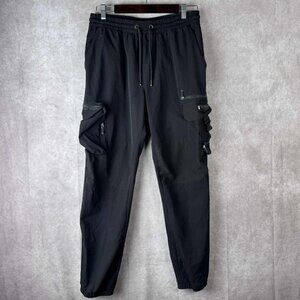 Supply & Demand Cargo Jogger Pants Men’s XL Black Nylon Techwear Buckles NYC